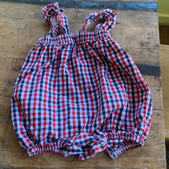 Red white and blue gingham bubble. 12M - Picture 2 of 3